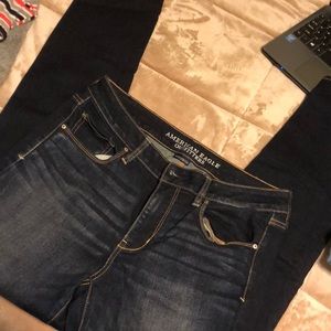 Dark blue stretch American eagle jeans